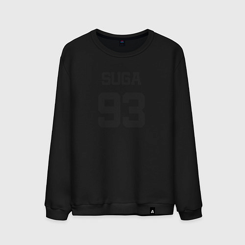Мужской свитшот BTS - Suga 93 / Черный – фото 1