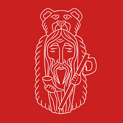 Свитшот хлопковый мужской Велес Бог Мудрости, цвет: красный — фото 2