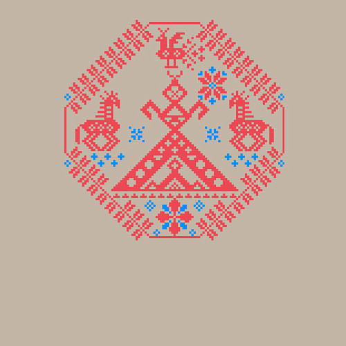 Мужской свитшот Берегиня Макошь / Миндальный – фото 3