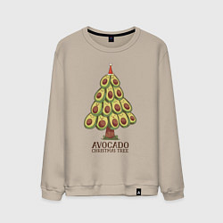 Мужской свитшот Avocado Christmas Tree