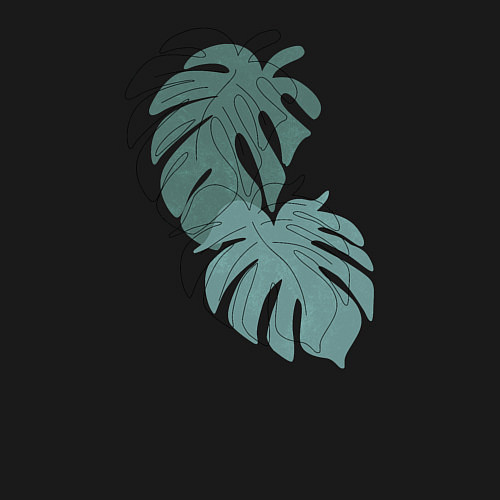 Мужской свитшот Monstera / Черный – фото 3