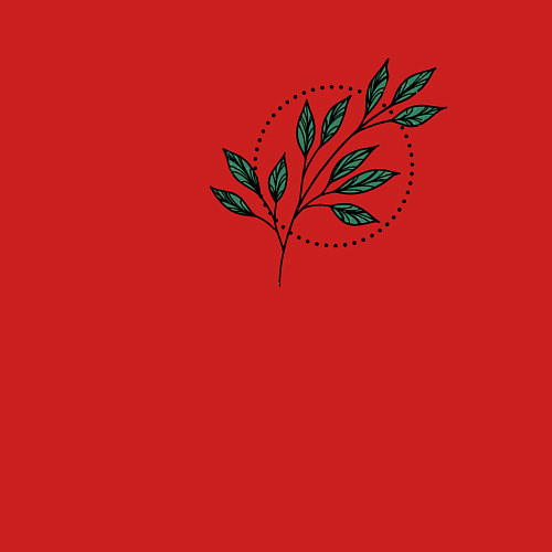 Мужской свитшот Leaves / Красный – фото 3