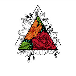 Свитшот хлопковый мужской Flower tattoo, цвет: белый — фото 2