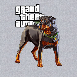 Свитшот хлопковый мужской ЧОП - ротвейлер из GTA 5, цвет: меланж — фото 2