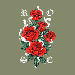 Свитшот хлопковый мужской РОЗЫ ROSES SMOKE, цвет: авокадо — фото 2