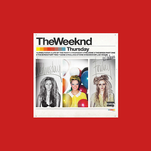 Мужской свитшот Thursday The Weeknd / Красный – фото 3
