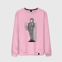 Свитшот хлопковый мужской Моб Психо 100, цвет: светло-розовый