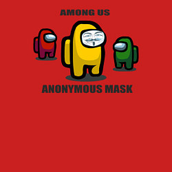 Свитшот хлопковый мужской Among Us Mask АМОНГ АС МАСКА, цвет: красный — фото 2