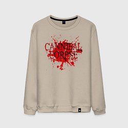Свитшот хлопковый мужской Cannibal Corpse, цвет: миндальный