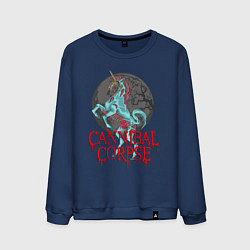 Свитшот хлопковый мужской Cannibal Corpse Труп Каннибала Z, цвет: тёмно-синий