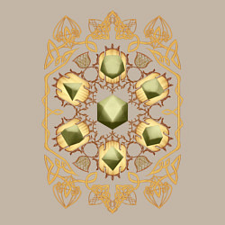 Свитшот хлопковый мужской DnD Dices: Celtic Motifs, цвет: миндальный — фото 2