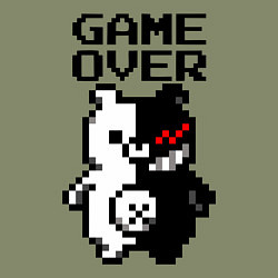 Свитшот хлопковый мужской MONOKUMA GAME OVER, цвет: авокадо — фото 2