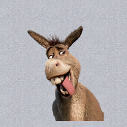 Свитшот хлопковый мужской Шрек: Осел, цвет: меланж — фото 2