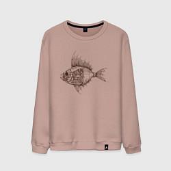 Мужской свитшот Стимпанк Рыба Steampunk Fish Z