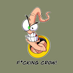 Свитшот хлопковый мужской Червяк Джимм, цвет: авокадо — фото 2