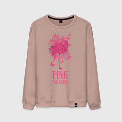 Свитшот хлопковый мужской Pink paradise, цвет: пыльно-розовый
