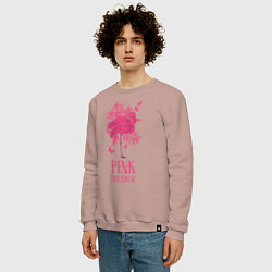 Свитшот хлопковый мужской Pink paradise, цвет: пыльно-розовый — фото 2