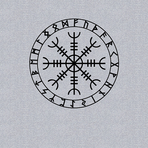 Мужской свитшот Эгисхъялм Шлем ужаса Z / Меланж – фото 3