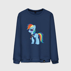 Свитшот хлопковый мужской Pony - Rainbow Dash, цвет: тёмно-синий