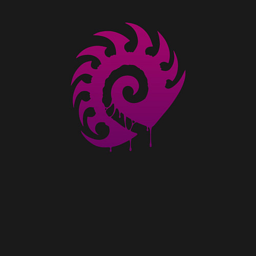 Мужской свитшот Zerg logo Purple / Черный – фото 3