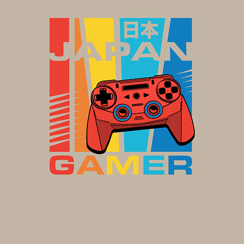 Мужской свитшот JAPAN GAMER ГЕЙМЕР / Миндальный – фото 3