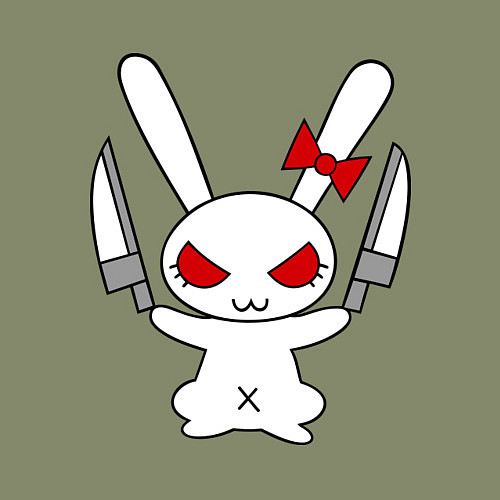 Мужской свитшот Зайка с ножами / Авокадо – фото 3