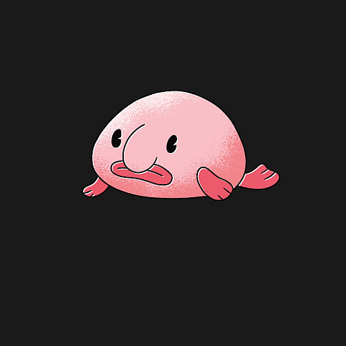 Мужской свитшот Уродливая Рыба Капля / Черный – фото 3