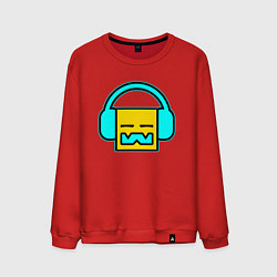 Свитшот хлопковый мужской Geometry Dash: Music, цвет: красный