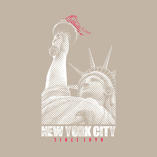 Мужской свитшот Statue Of Liberty / Миндальный – фото 3