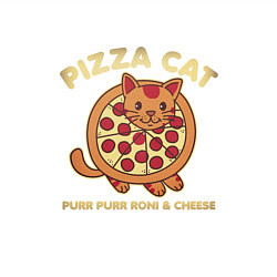 Свитшот хлопковый мужской Pizza Cat, цвет: белый — фото 2