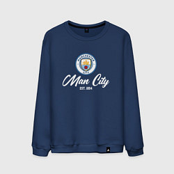 Свитшот хлопковый мужской MAN CITY EST 1894, цвет: тёмно-синий