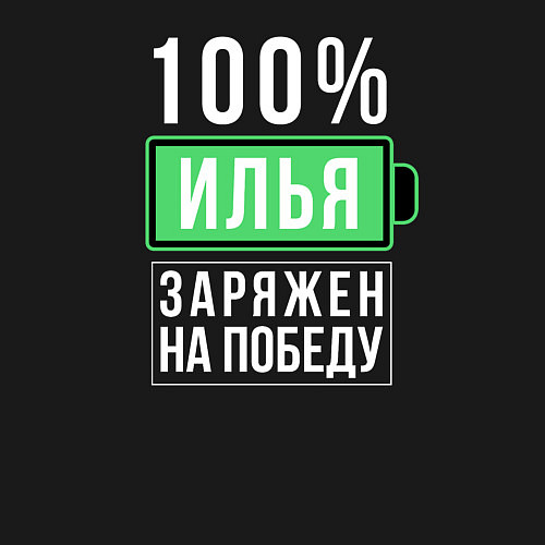 Мужской свитшот 100% Илья / Черный – фото 3