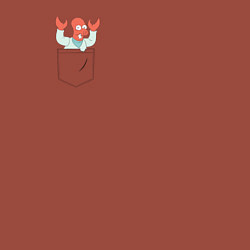 Свитшот хлопковый мужской Zoidberg карман, цвет: кирпичный — фото 2