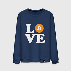 Мужской свитшот LOVE BITCOIN БИТКОИН БИТОК