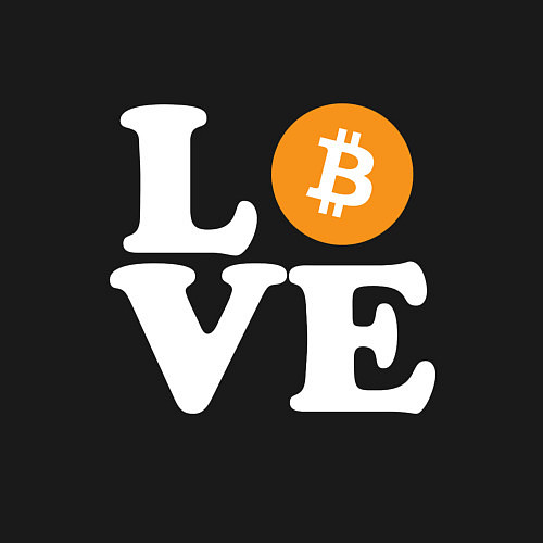 Мужской свитшот LOVE BITCOIN БИТКОИН БИТОК / Черный – фото 3