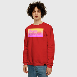 Свитшот хлопковый мужской Закатный Vice City, цвет: красный — фото 2