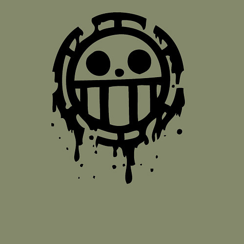 Мужской свитшот One Piece знак черной краской / Авокадо – фото 3