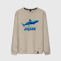 Свитшот хлопковый мужской Акула The Shark, цвет: миндальный