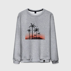 Свитшот хлопковый мужской Palm tree, цвет: меланж