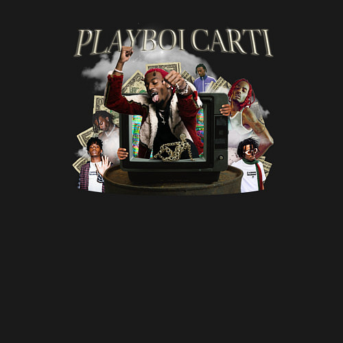 Мужской свитшот Playboi Carti / Черный – фото 3
