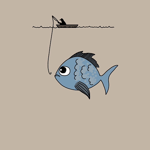 Мужской свитшот Огромный улов / Миндальный – фото 3