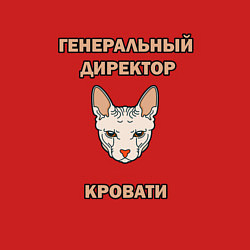 Свитшот хлопковый мужской Генеральный директор кровати, цвет: красный — фото 2
