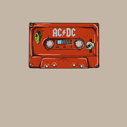 Свитшот хлопковый мужской Кассета AC DC, цвет: миндальный — фото 2