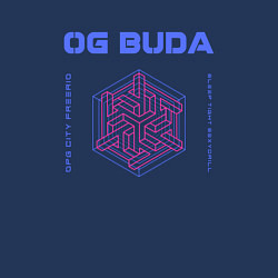 Свитшот хлопковый мужской OG BUDA ОПГ СИТИ FREERIO SEXY DRILL, цвет: тёмно-синий — фото 2