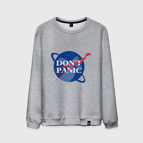Мужской свитшот Без паники / Меланж – фото 1