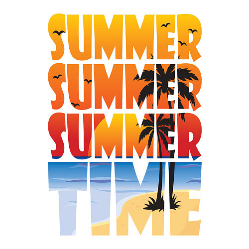 Мужской свитшот SUMMER TIME / Белый – фото 3