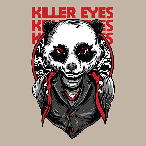 Мужской свитшот Killer eyes / Миндальный – фото 3