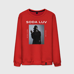 Свитшот хлопковый мужской SODA LUV, цвет: красный