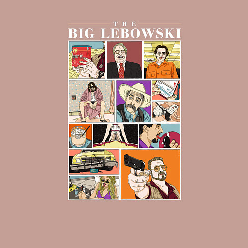 Мужской свитшот The Big Lebowski comics / Пыльно-розовый – фото 3