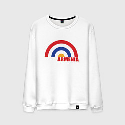 Свитшот хлопковый мужской Армения Armenia, цвет: белый